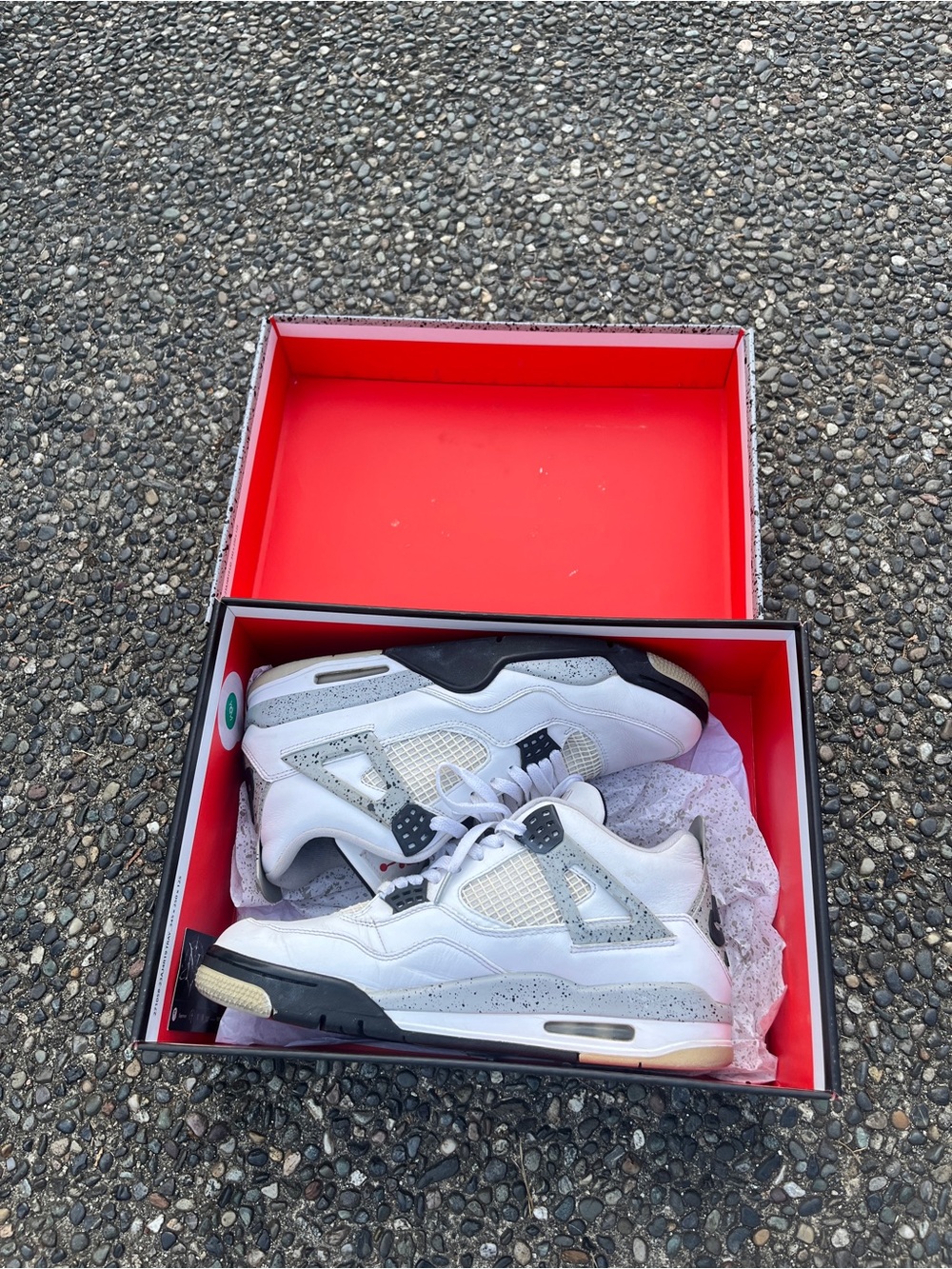 Nike Kids White and Black Sneakers with Gray Accents - Picture 1 of 2